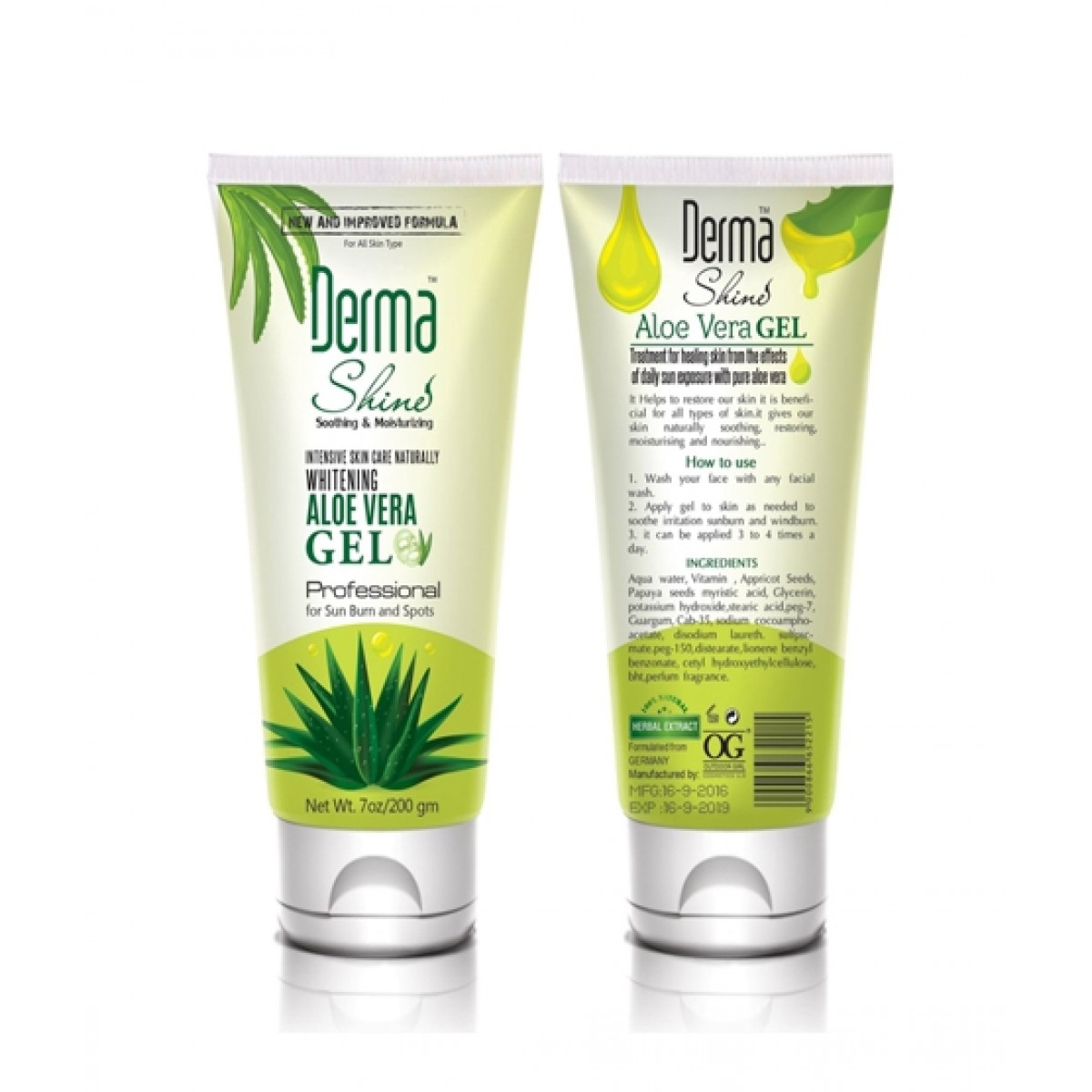 DermaShine_Whitening Aloe Vera Gel 200ml