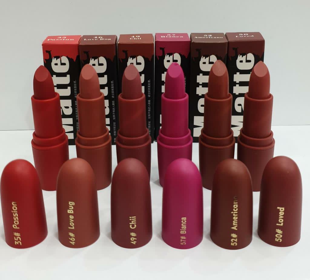 Miss Rose Professional Pack of 6 Matte Lipsticks