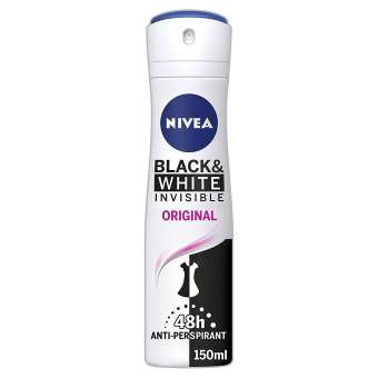 Nivea Black & White Invisible Anti-Perspirant Deodorant Spray 150ml