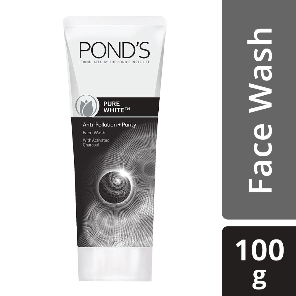 Ponds Pure White Anti Pollution With Activated Charcoal Facewash 100g