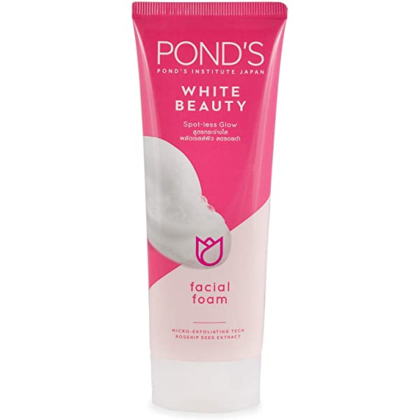 Ponds White Beauty Facial Foam Face Wash Lightening Acne Scrub Cleanser 50g