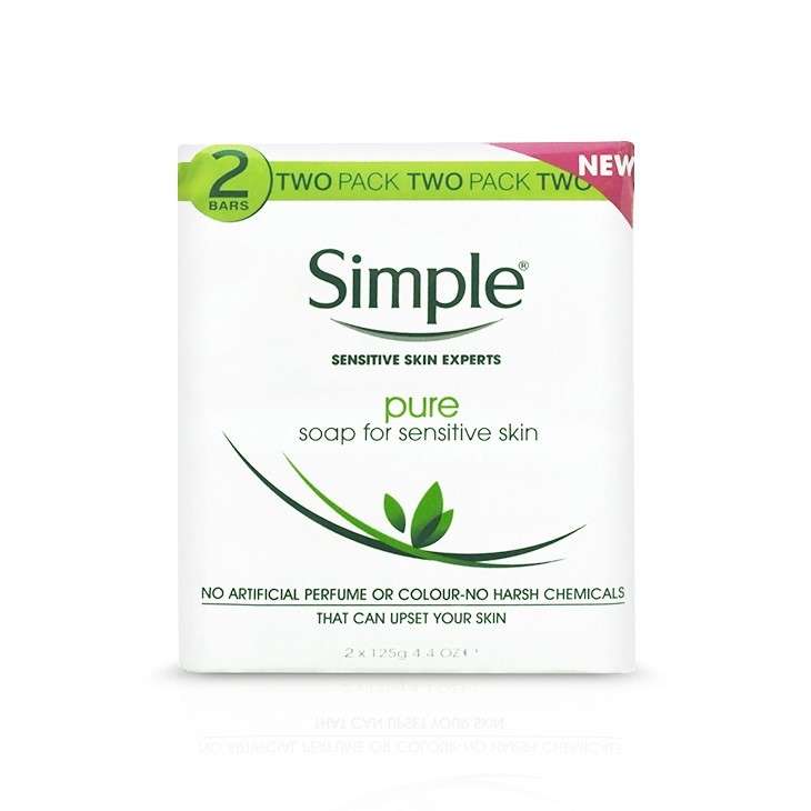 Simple Pure Soap for sensitive skin Pack of 2