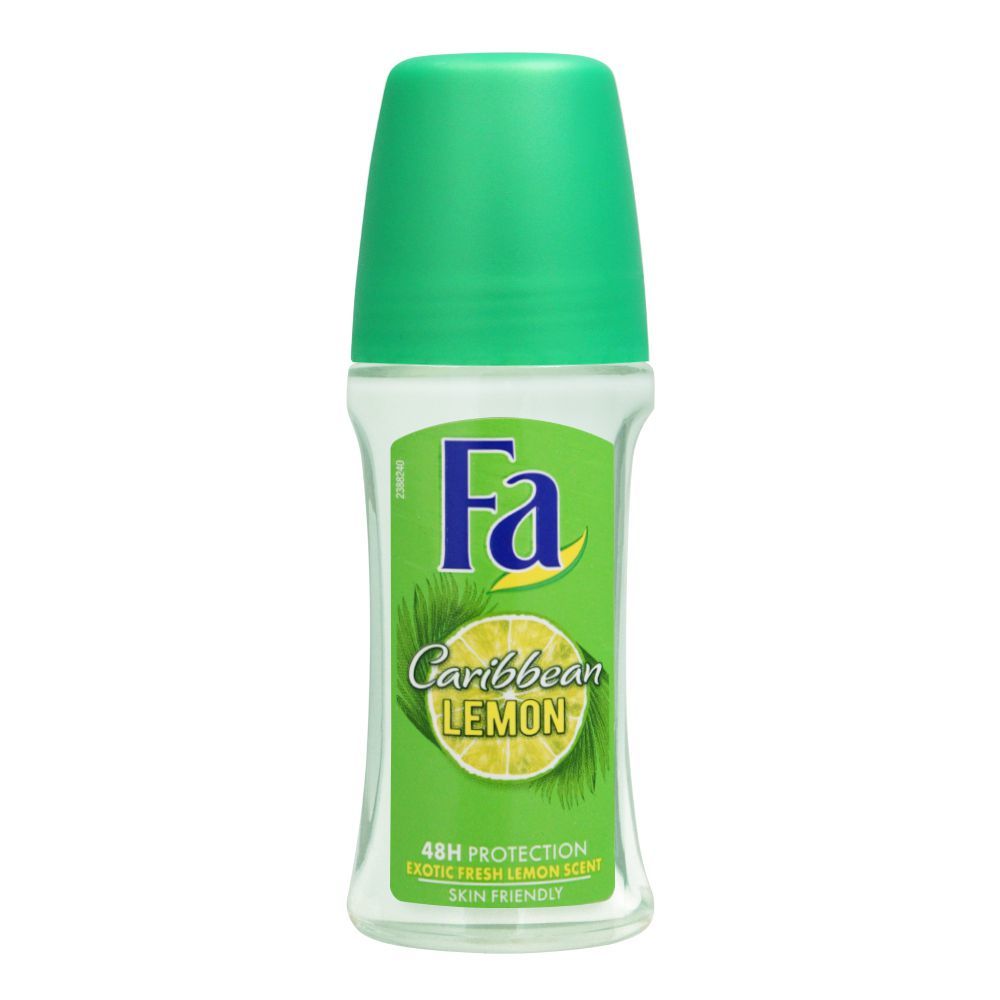 fa 48h protection exotic caribbean lemon scent roll on deodorant for men 50ml 1 Fa 48H Protection Exotic Caribbean Lemon Scent Roll-On Deodorant, For Men, 50ml